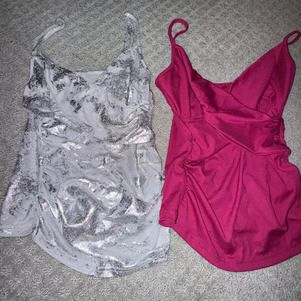 Shein Criss Cross Ruched Cami Bundle